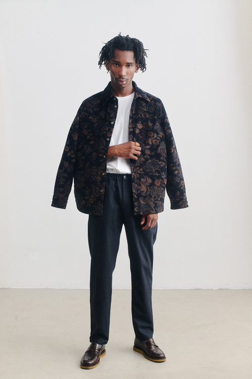 SPORTIVO STORE_Elasticated Wide Trousers Falcon Flannel