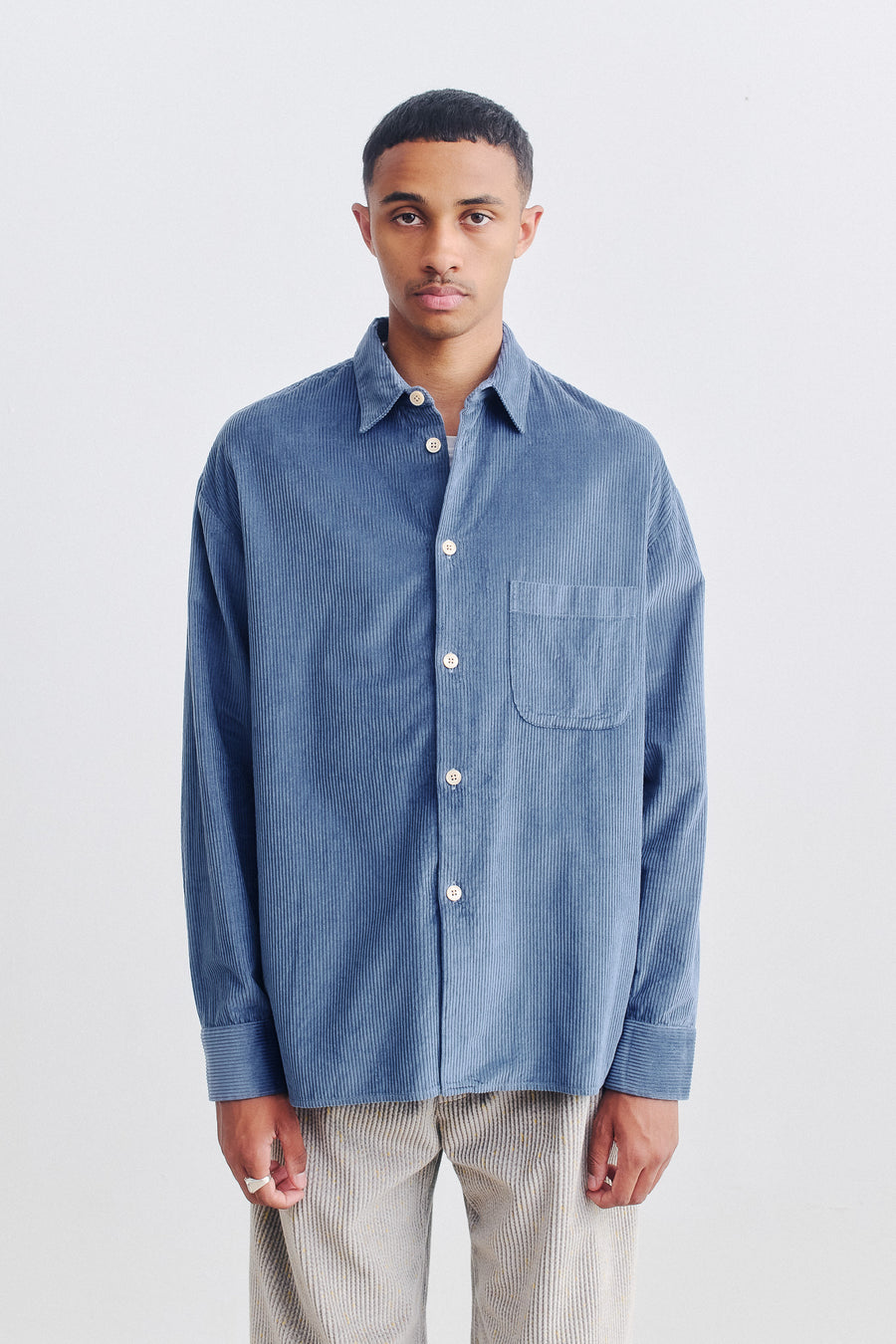 SPORTIVO STORE_Gusto Shirt Moonlight Blue Corduroy