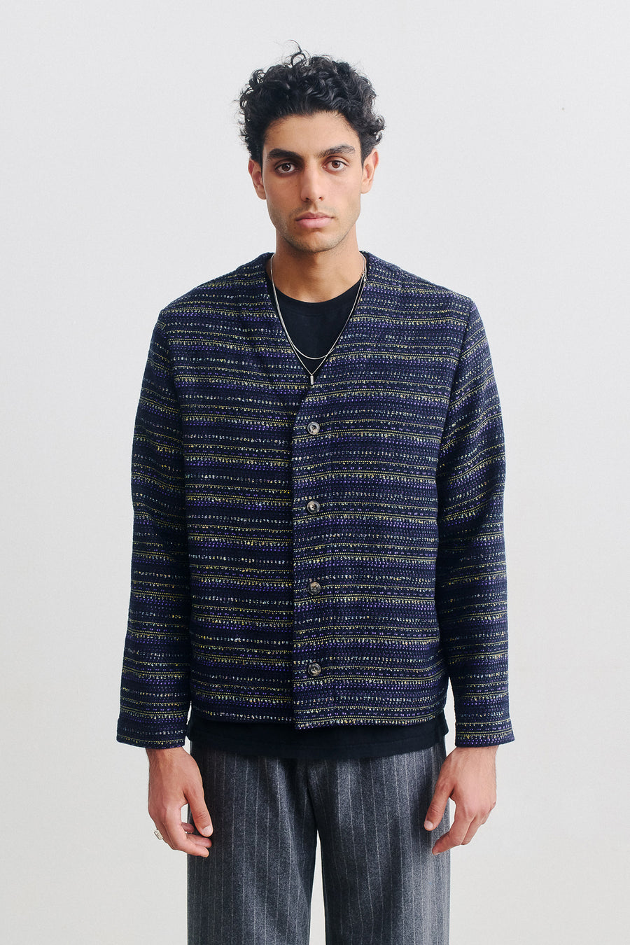 SPORTIVO STORE_Kura Cardigan Lupine Stripe