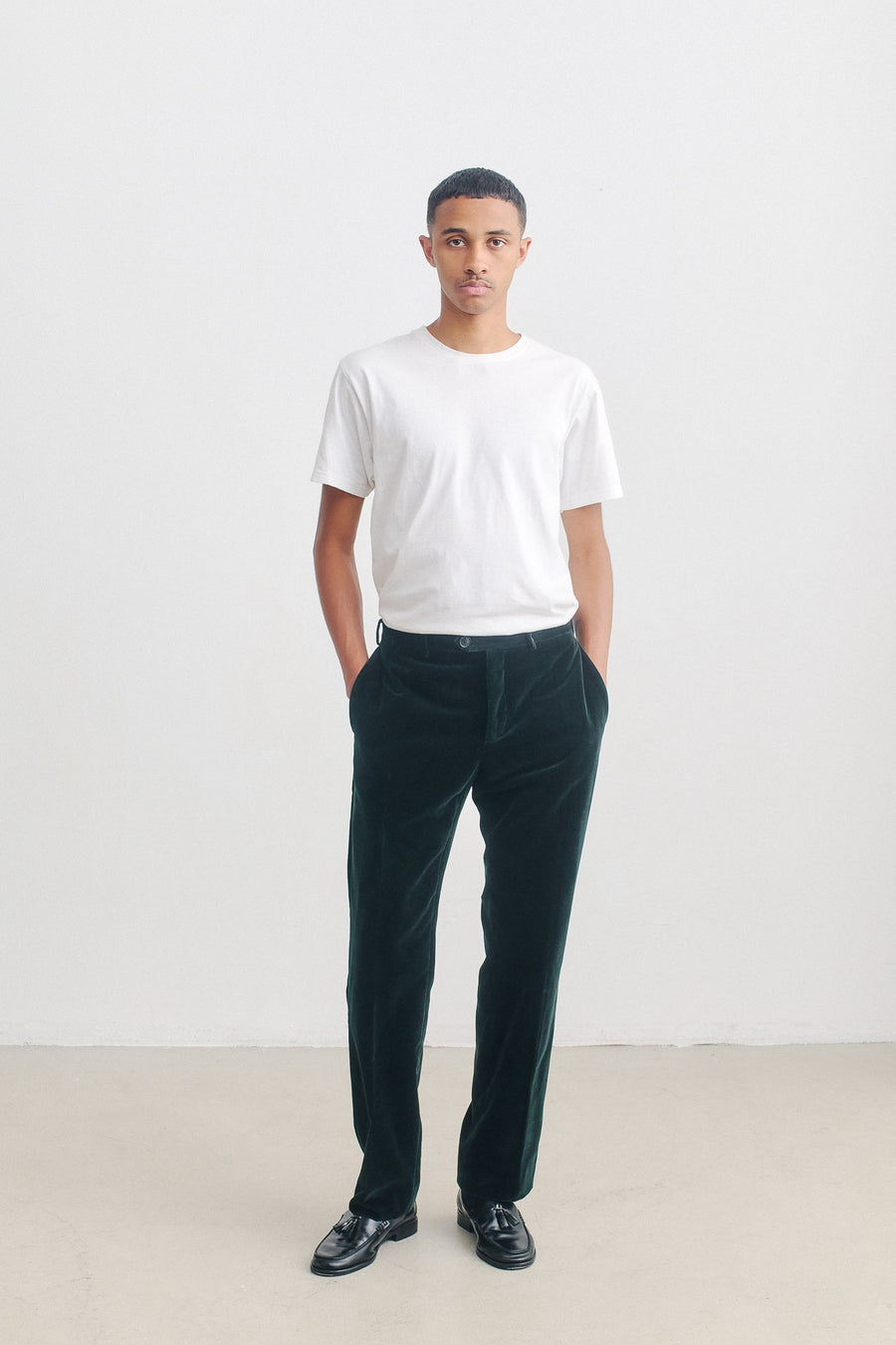SPORTIVO STORE_Relaxed Tailored Trousers Emerald Velvet