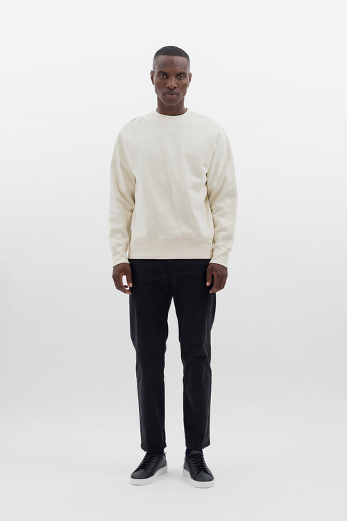 SPORTIVO STORE_Arne Relaxed Org. Brushed Fleece Sweatshirt Ecru