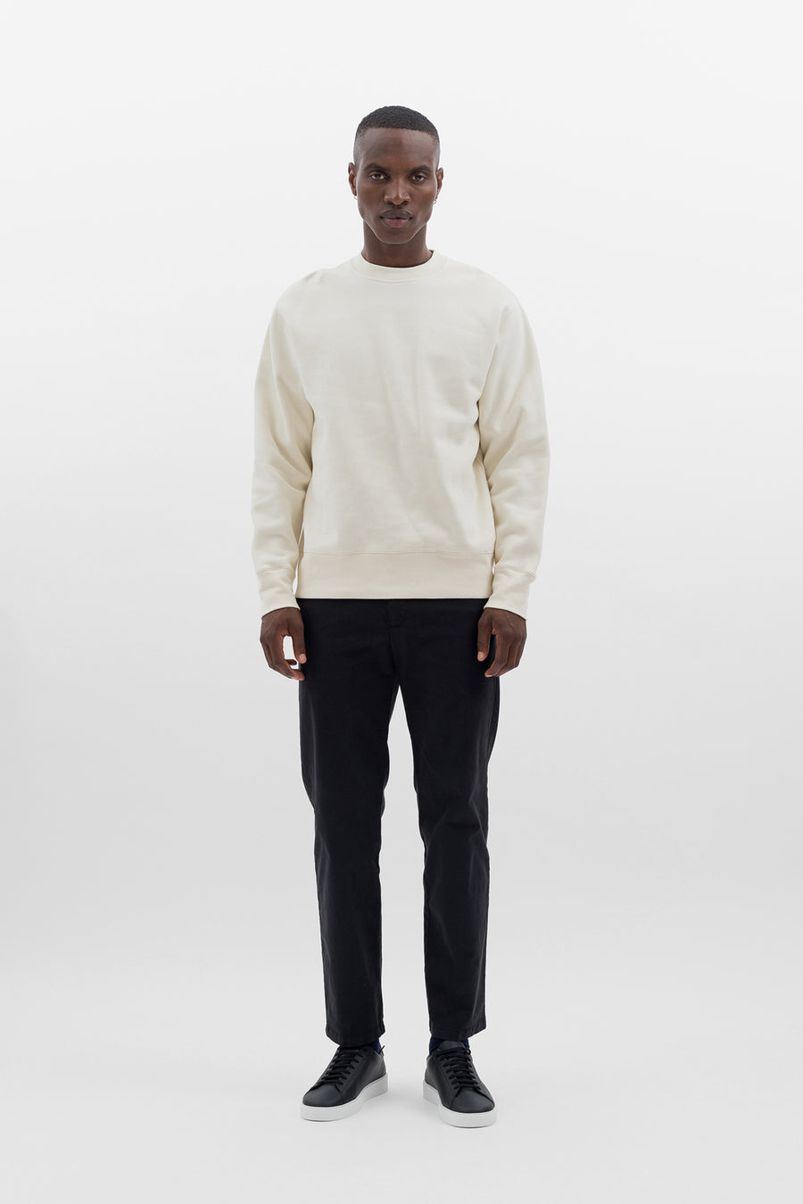 SPORTIVO STORE_Arne Relaxed Org. Brushed Fleece Sweatshirt Ecru