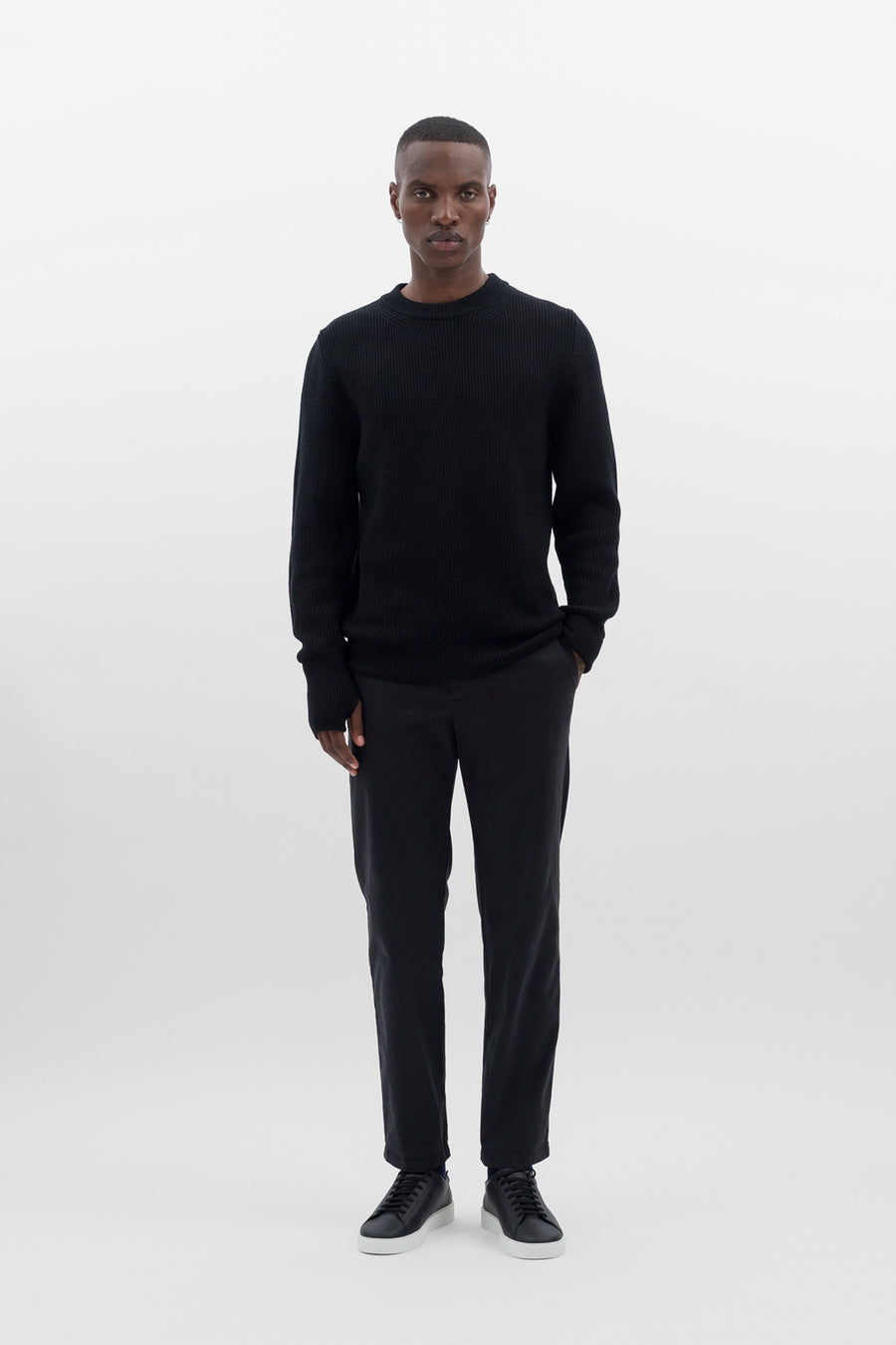 SPORTIVO STORE_Aros Regular Italian Brushed Twill Black