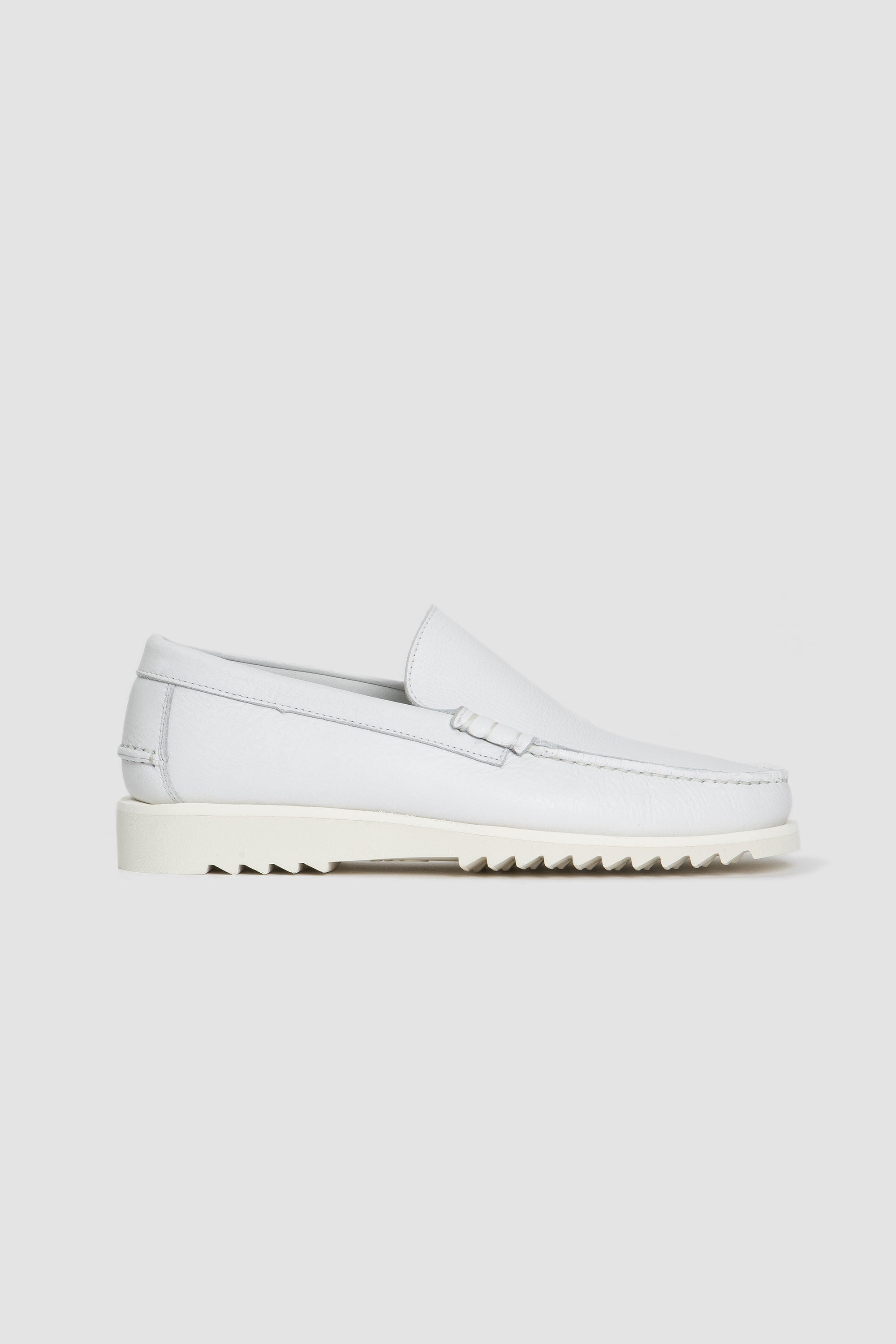 Paraboot Club Moc Full Grain Leather White_1