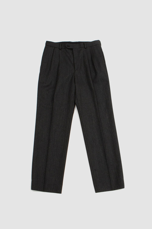 SPORTIVO STORE_Bluefaced Wool Dobby Slacks Charcoal
