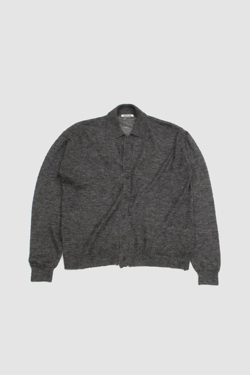 SPORTIVO STORE_Kid Mohair Sheer Knit Cardigan Top Charcoal