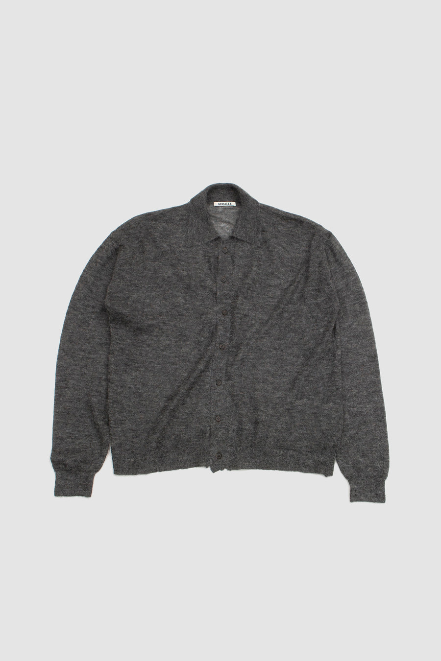 SPORTIVO STORE_Kid Mohair Sheer Knit Cardigan Top Charcoal