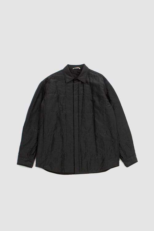SPORTIVO STORE_Quilted Light Silk Cotton Shirt Ink Black