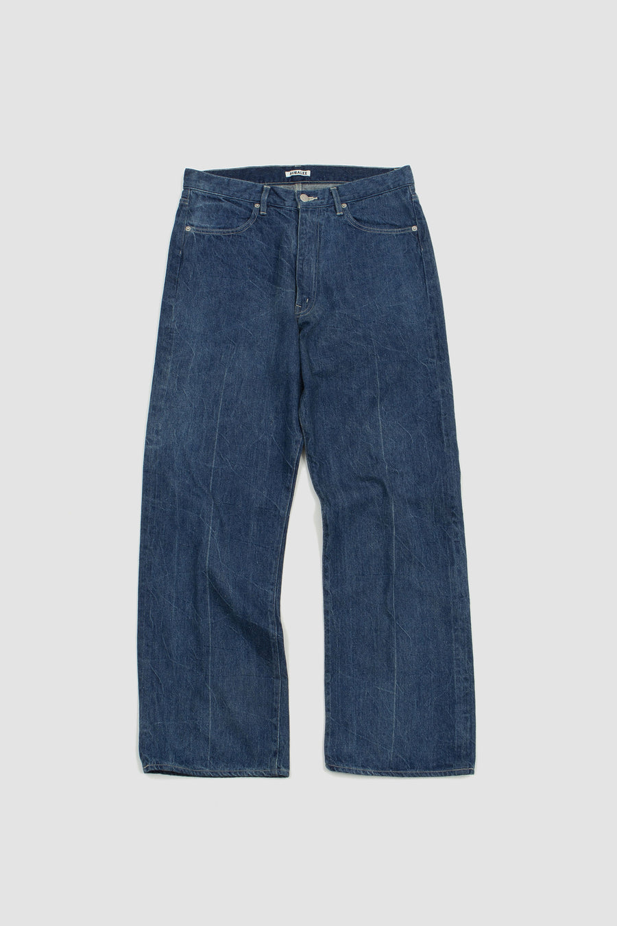 SPORTIVO STORE_Selvedge Faded Light Denim Pants Lightning Effect Indigo