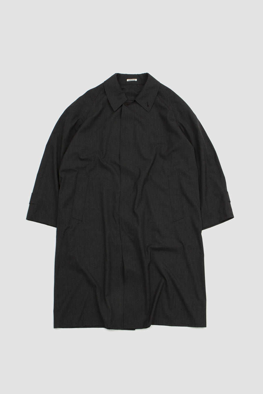 SPORTIVO STORE_Super Fine Tropical Wool Soutien Collar Coat Top Charcoal