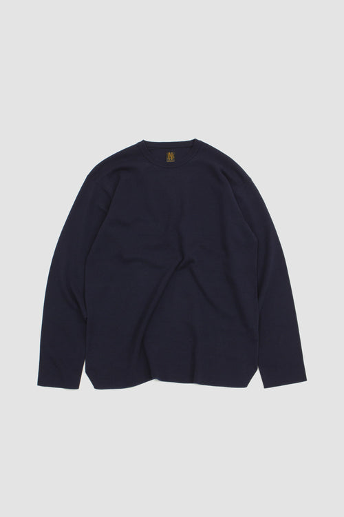 SPORTIVO STORE_Smooth Cotton Crew Neck Navy/Black