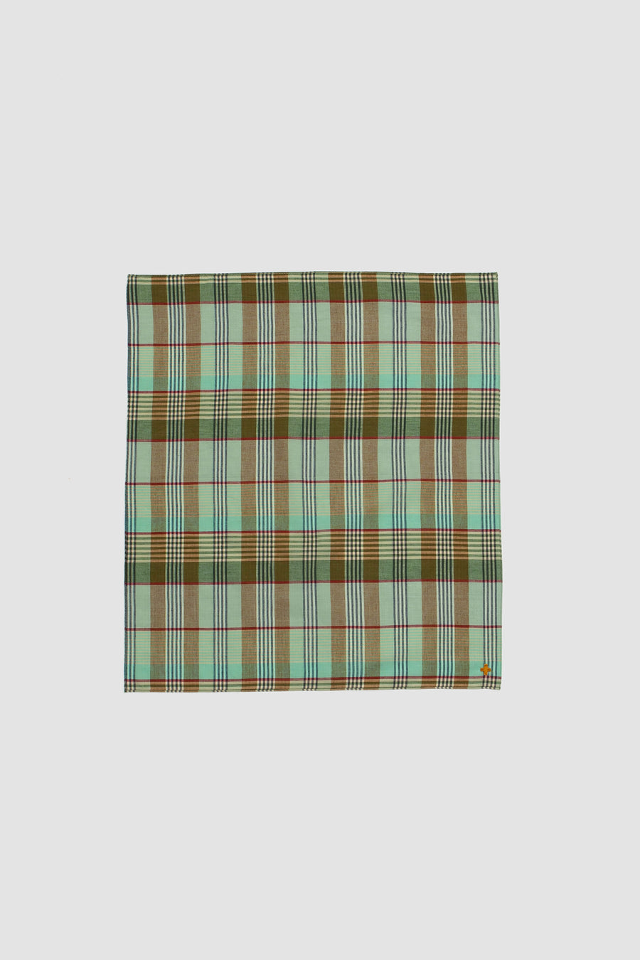 SPORTIVO STORE_Madras Check Hand-Chief Bandana Green/Khaki