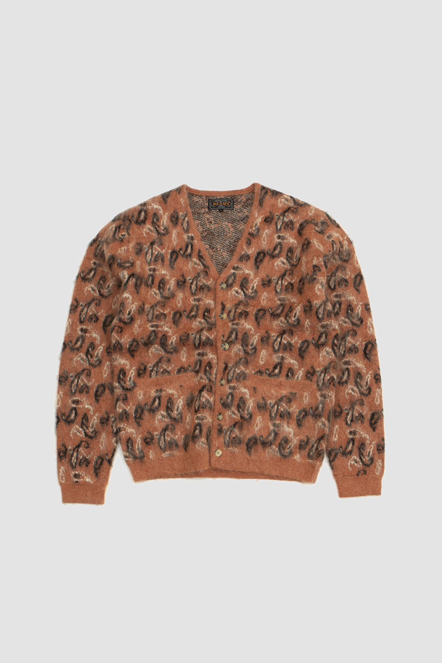 SPORTIVO STORE_9G Double Jacq. Paisley Shaggy Cardigan Pink