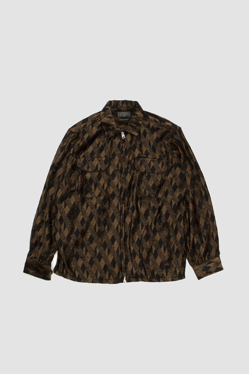 SPORTIVO STORE_Argyle Jacquard Zipper Blouson Black