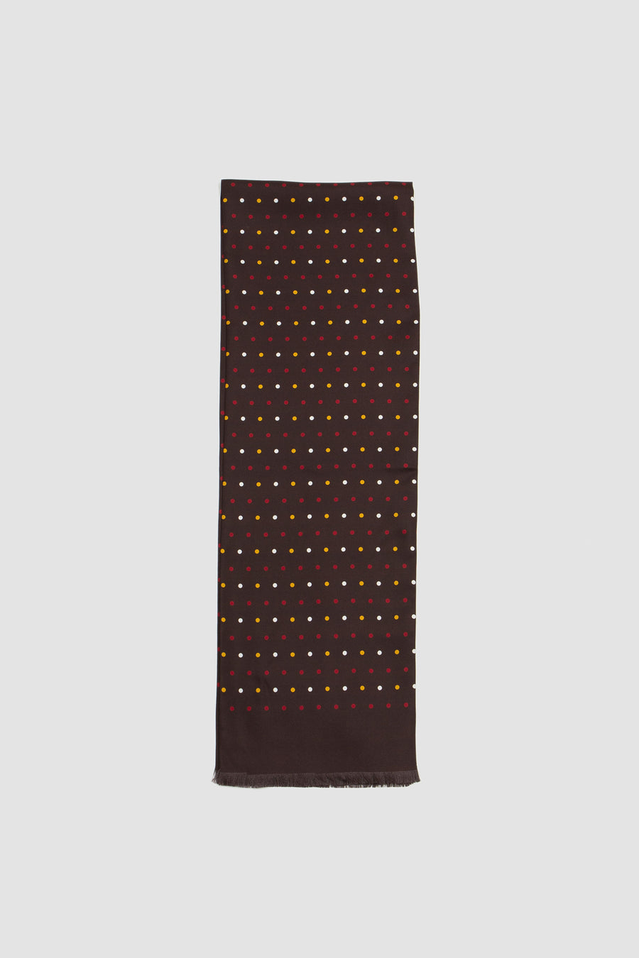 SPORTIVO STORE_Dot Printed Silk Stole Brown