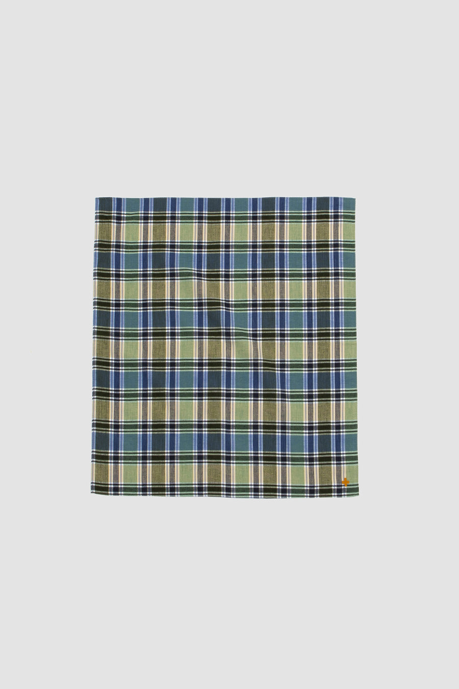 SPORTIVO STORE_Madras Check Hand-Chief Bandana Green/Blue