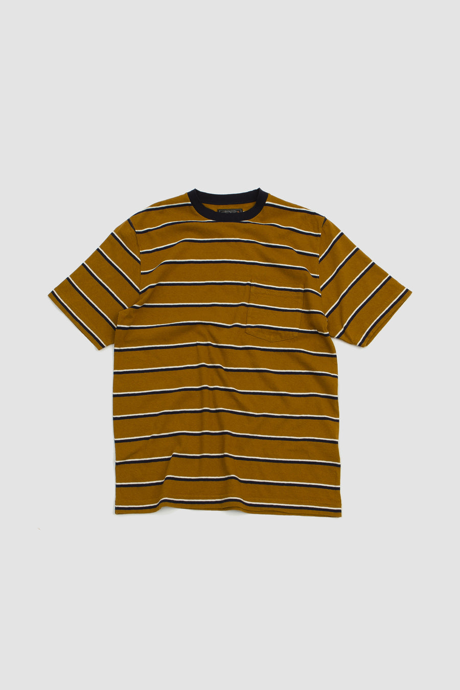 SPORTIVO STORE_Wide Horizontal Stripe Pocket T-Shirt Gold