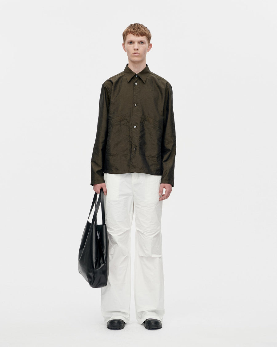 SPORTIVO STORE_Cordial Poplin Shirt Trilobato Chocolate