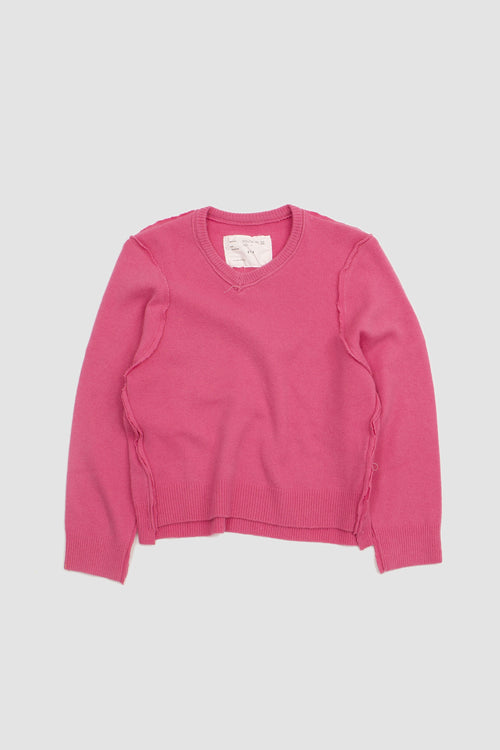 SPORTIVO STORE_Frankenstein V-Neck Sweater Pink