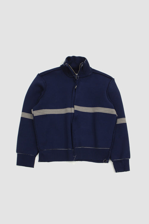 SPORTIVO STORE_Rib Zip-Up Stripe Navy
