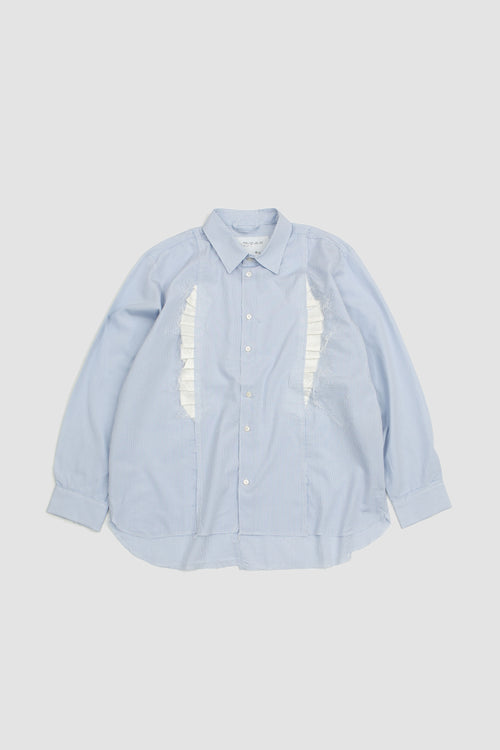 SPORTIVO STORE_Ruffle Shirt Blue/White