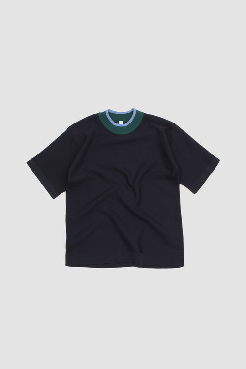 SPORTIVO STORE_Cupro Garted SS T-Shirt Navy