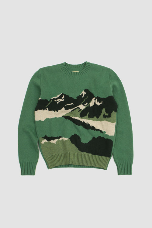 SPORTIVO STORE_Jacquard Mountain Sweater Green