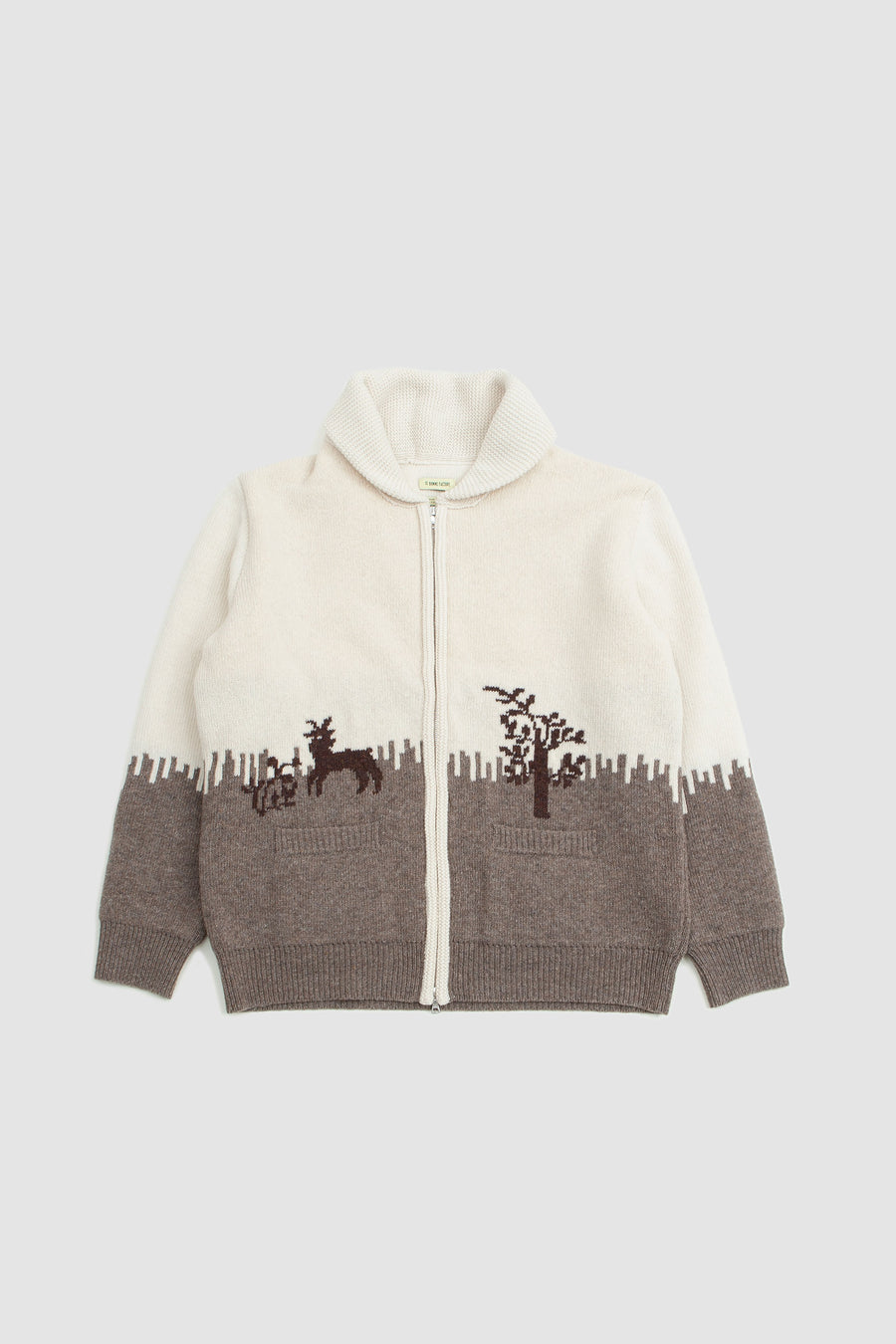 SPORTIVO STORE_Jacquard Zipped Sweater Fr. Merino Wool Goat/Tree