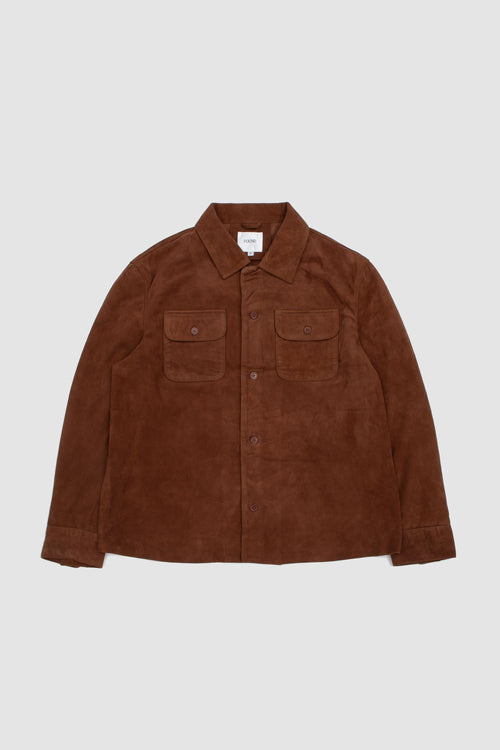 SPORTIVO STORE_Suede Camp Shirt Brown