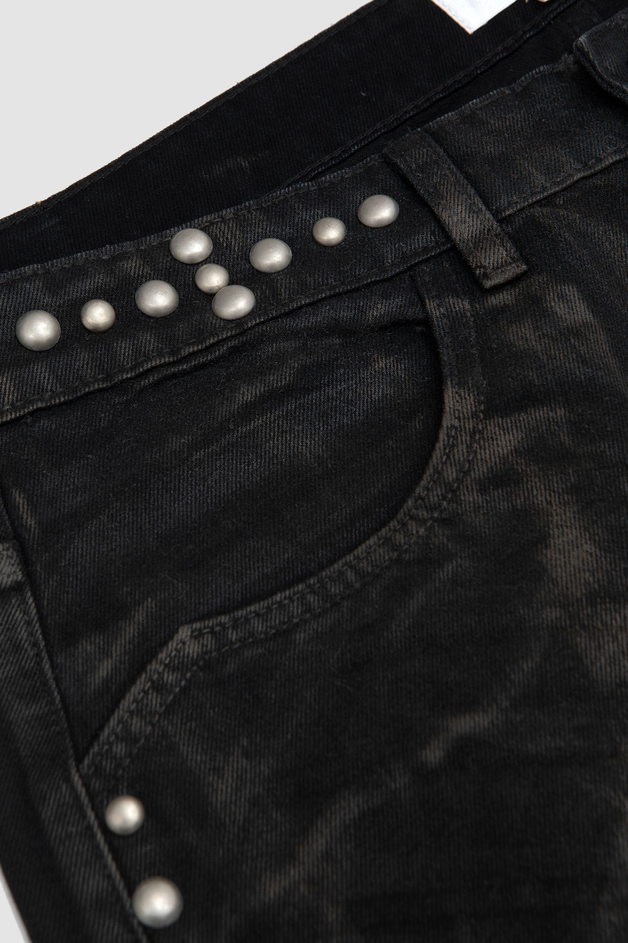 Waxed Studded Jeans Vintage Black_2
