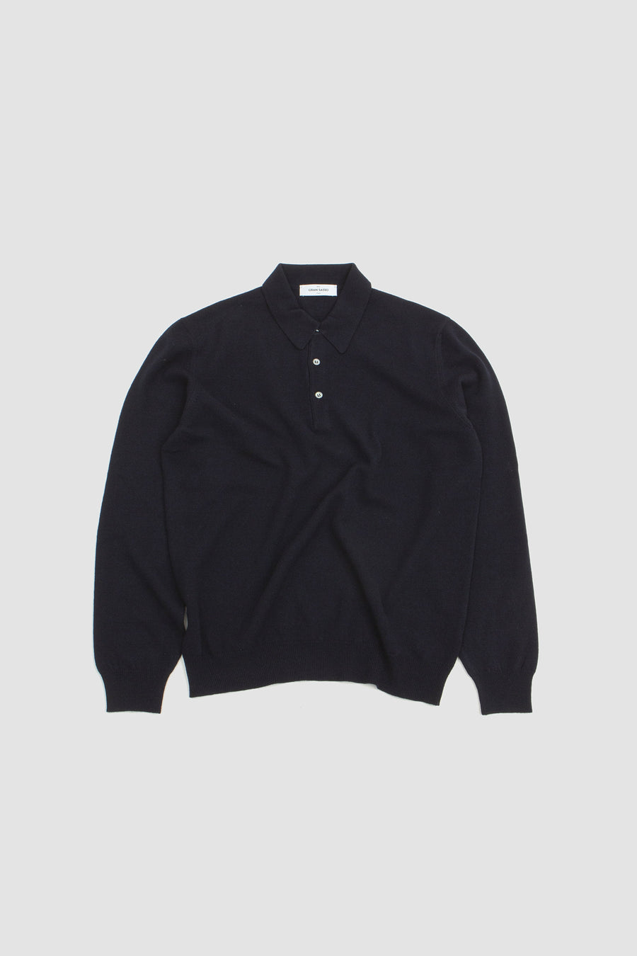 SPORTIVO STORE_Cashmere Wool LS Polo Navy