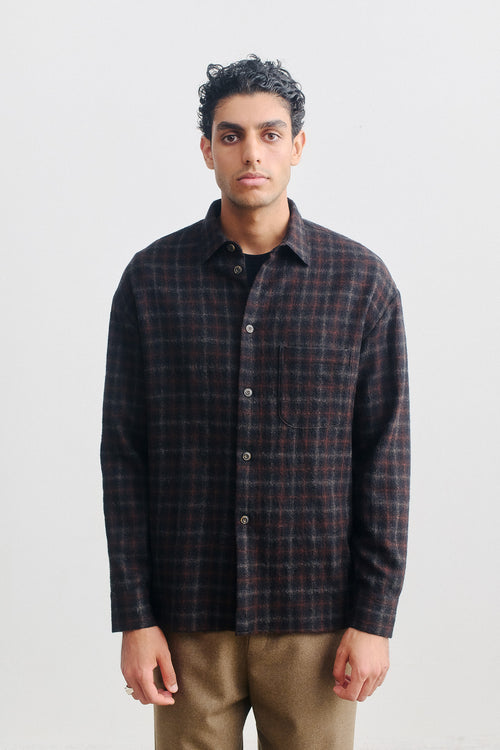 SPORTIVO STORE_Gusto Shirt Chocolate Check