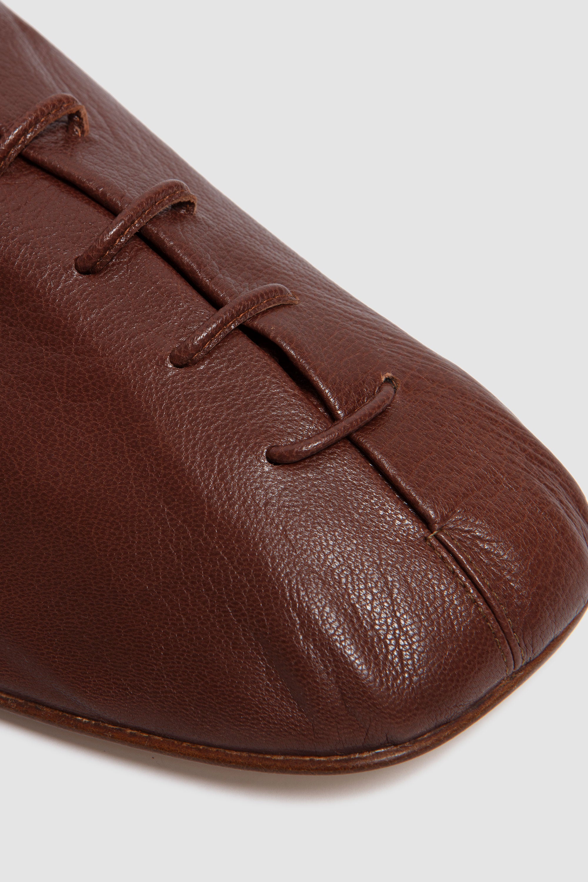 Plegada Supple Shiny Leather Lit Flat Shoes Chestnut_5