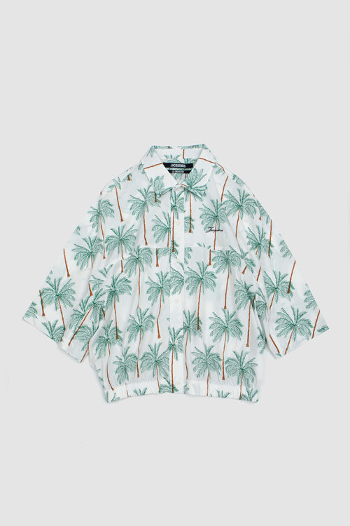 SPORTIVO STORE_Le Chemise Canevas Print Palmtrees Drawing White