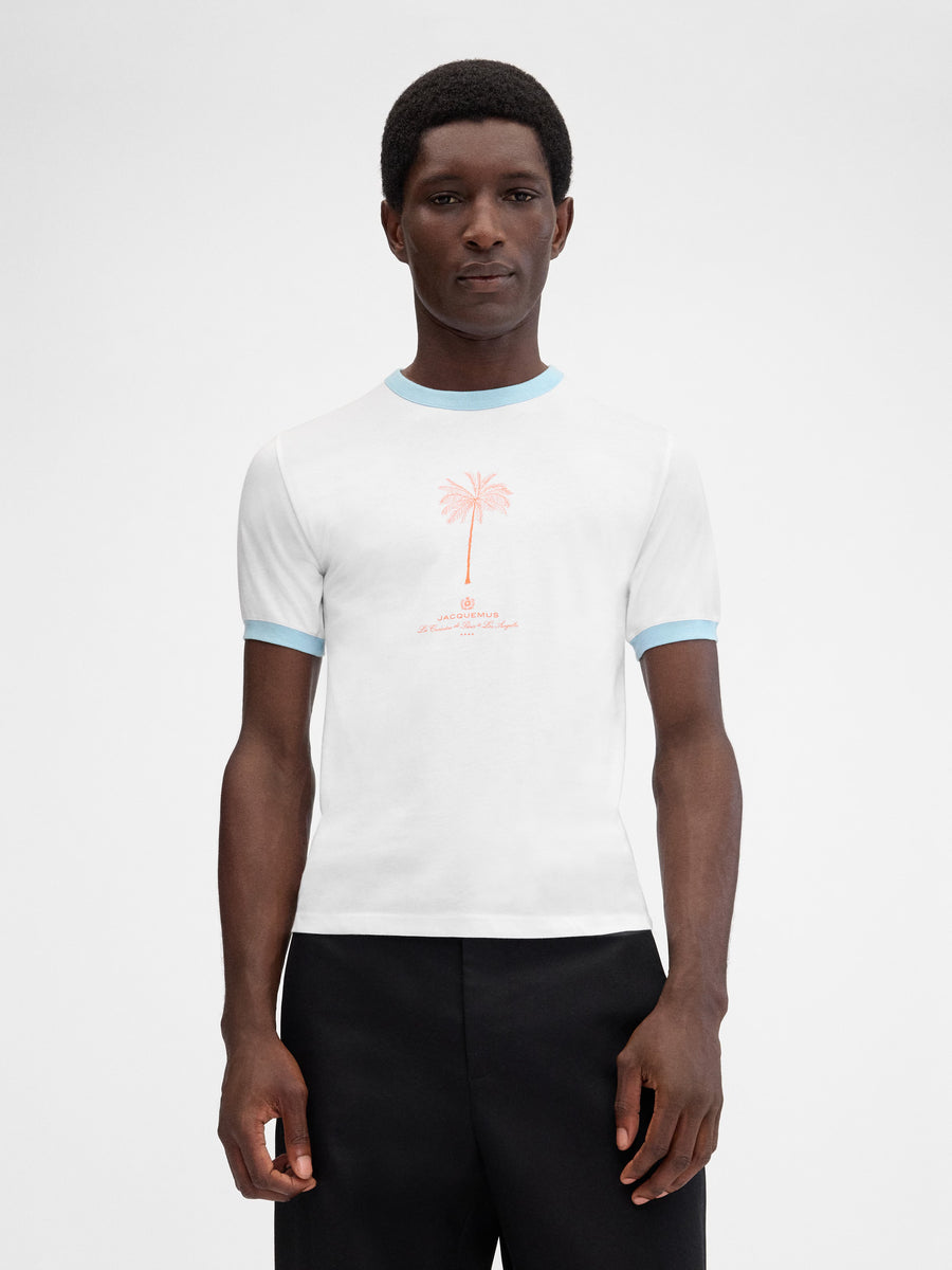 SPORTIVO STORE_Le T-Shirt Venice Palm Tree White/ Blue