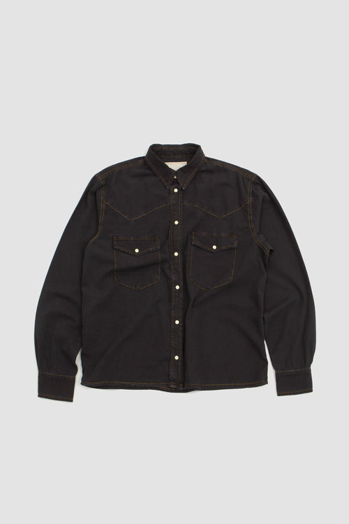 SPORTIVO STORE_Bertrand Denim Shirt Black Brown