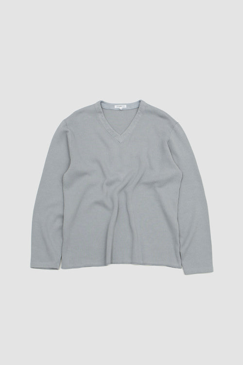SPORTIVO STORE_Cropped V-Neck Sweater Foggy Blue