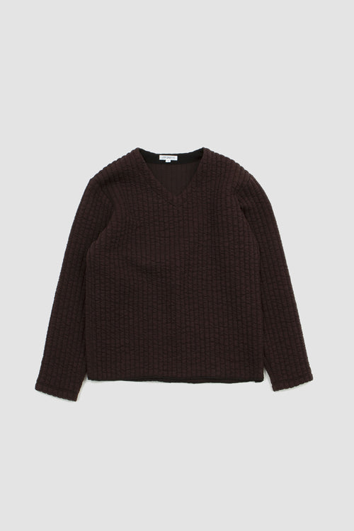 SPORTIVO STORE_Quilted V-Neck Sweat Black Mushroom