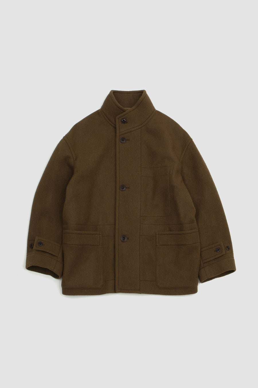 SPORTIVO STORE_Boxy Duffle Coat Olive Brown