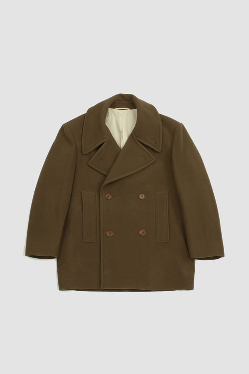SPORTIVO STORE_Maxi Pea Coat Capers Khaki