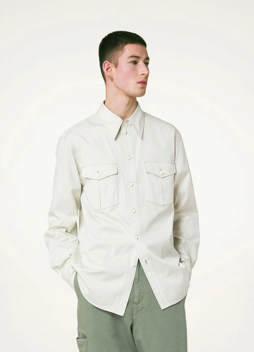 SPORTIVO STORE_Relaxed Western Shirt Silver Birch