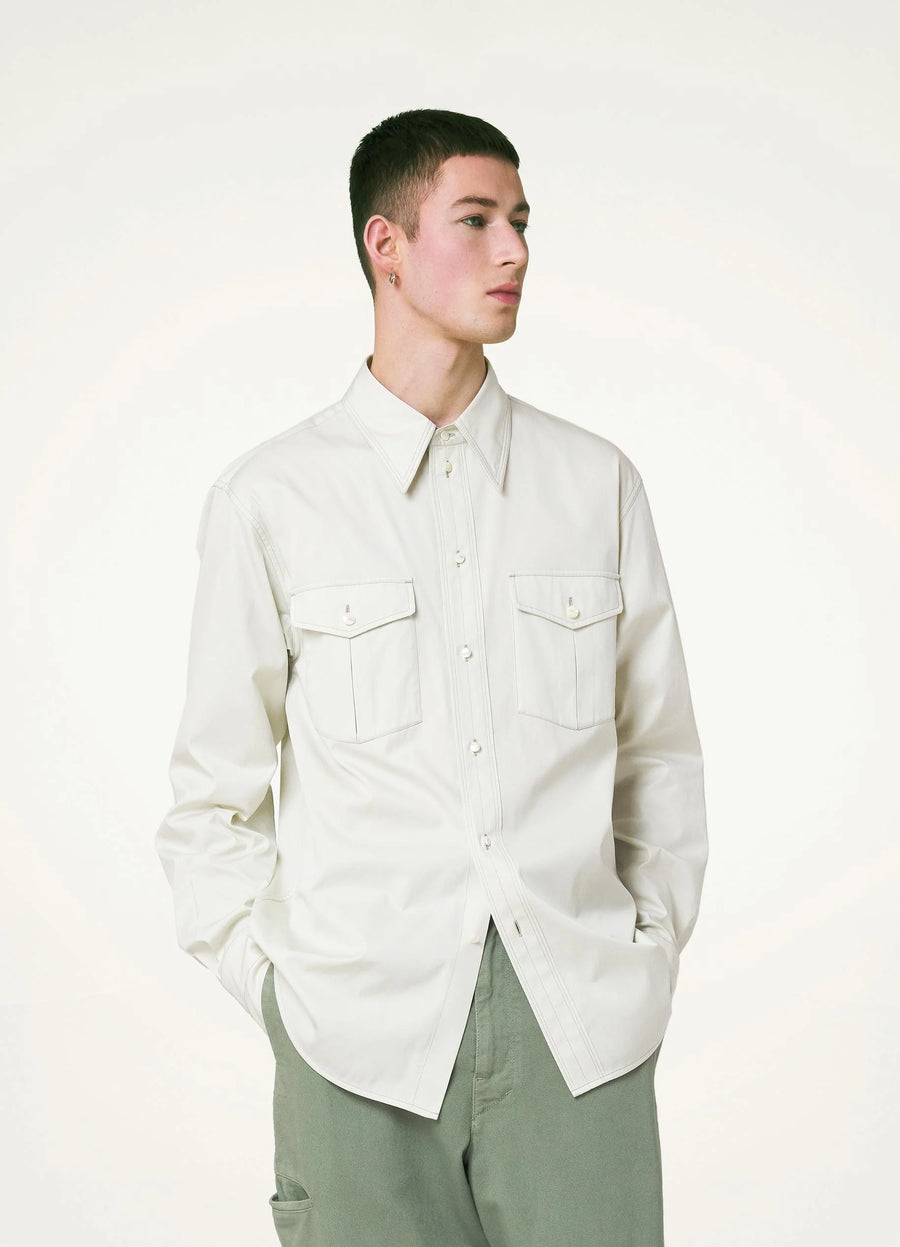 SPORTIVO STORE_Relaxed Western Shirt Silver Birch