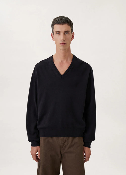 SPORTIVO STORE_V-Neck Jumper Dark Navy