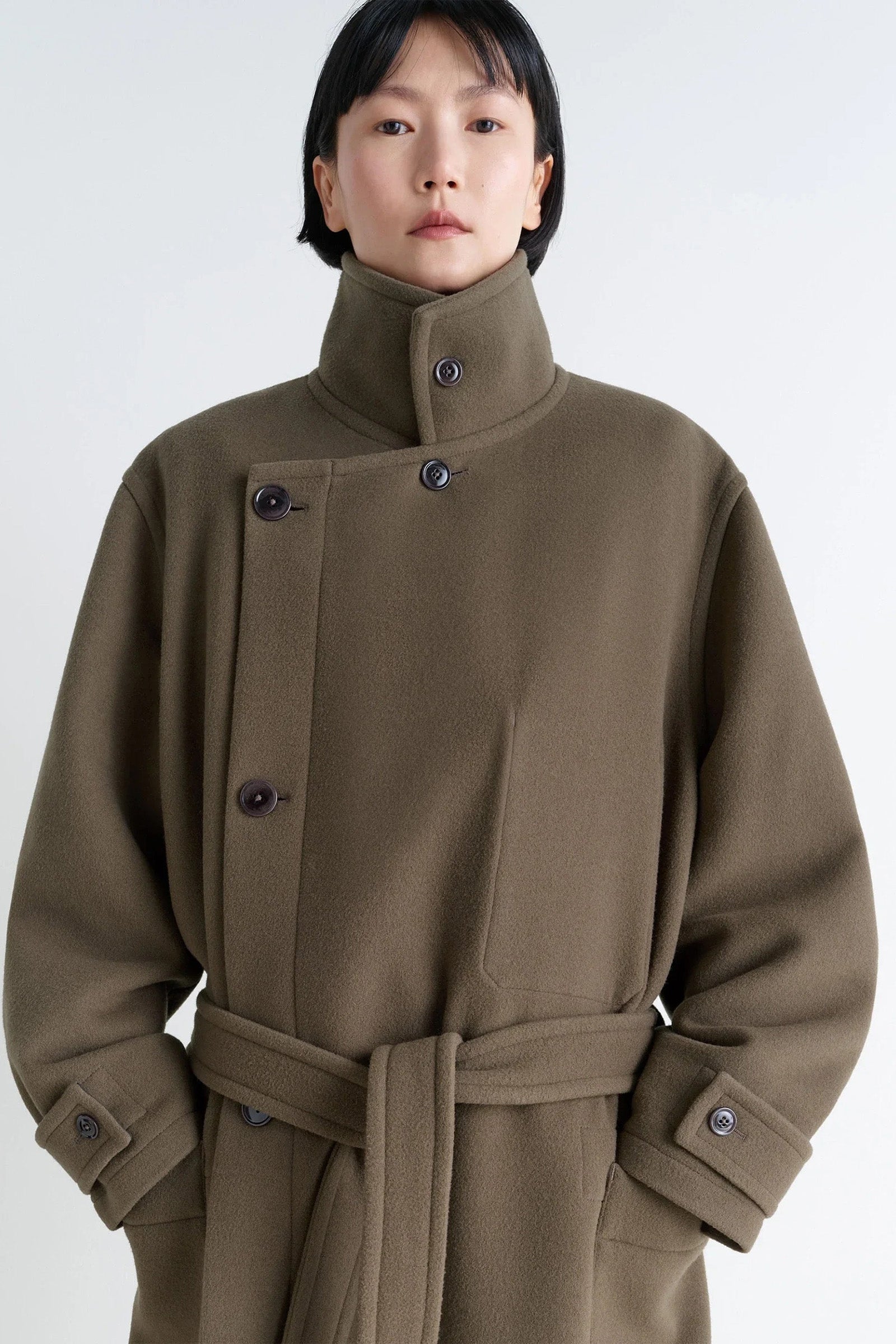Wrap Coat Dark Squirrel