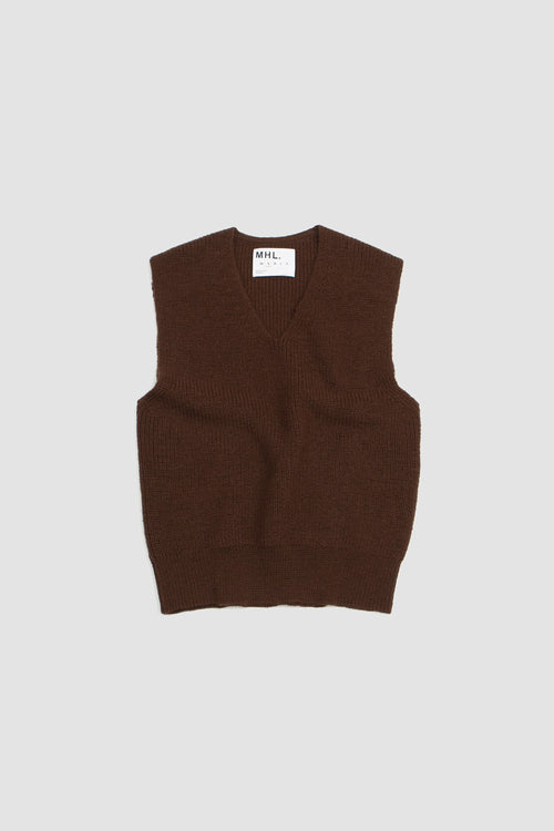 SPORTIVO STORE_Chunky Ribbed Slipover Virgin Wool Brown