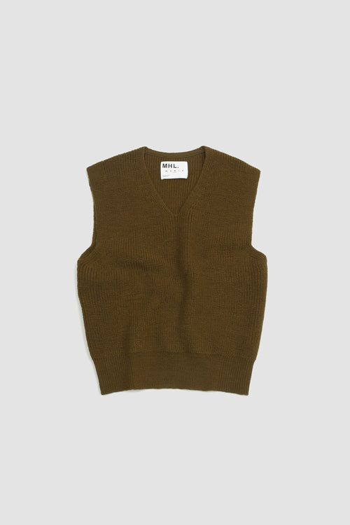 SPORTIVO STORE_Chunky Ribbed Slipover Virgin Wool Khaki