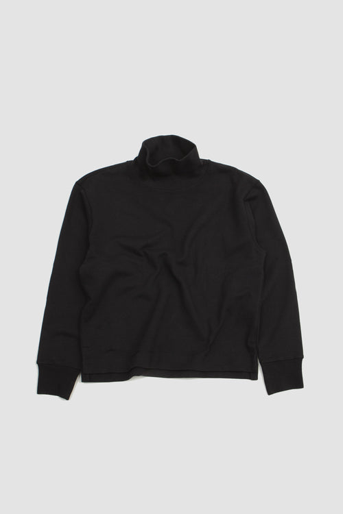 SPORTIVO STORE_High Neck Sweatshirt Dry Loopback Off Jersey Black