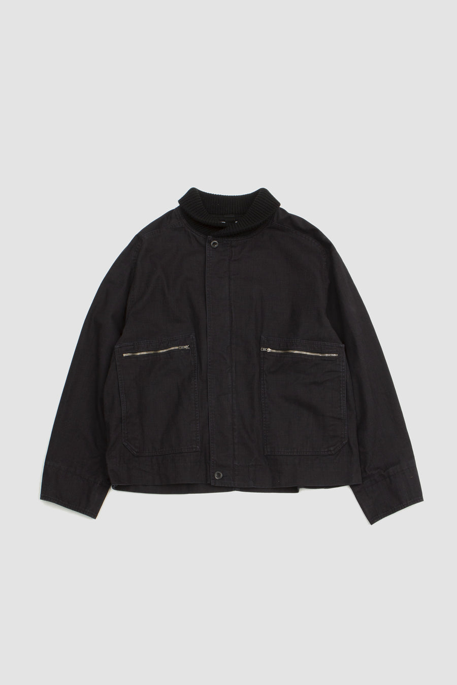 SPORTIVO STORE_Rib Neck Jacket Indigo Twill Indigo