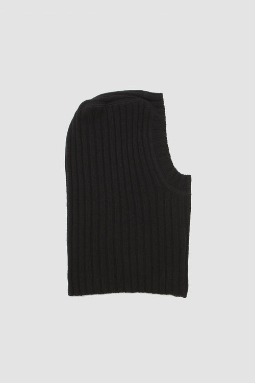 SPORTIVO STORE_Ribbed Balaclava Lambswool Black