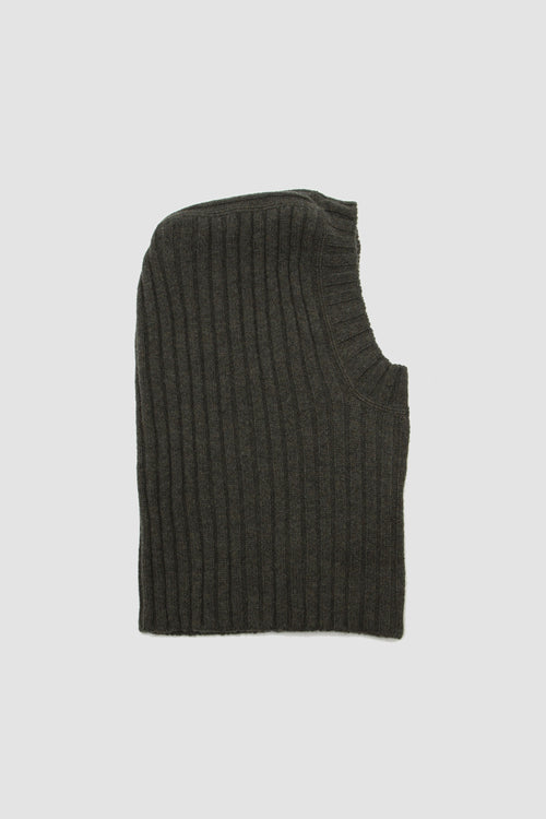 SPORTIVO STORE_Ribbed Balaclava Lambswool Seaweed